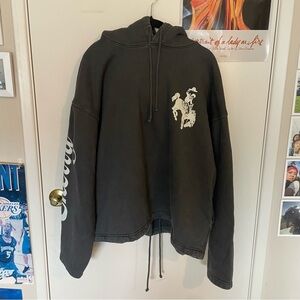 Cherry LA Charcoal Hoodie with White Design